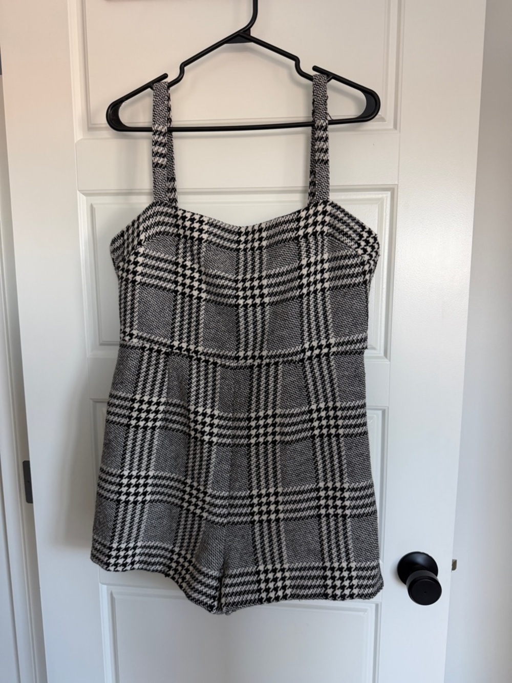 H&M Black and White Tweed Trim Dress